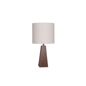 Vividitto - Maximus Walnut Triangle Base - White Fabric Shade