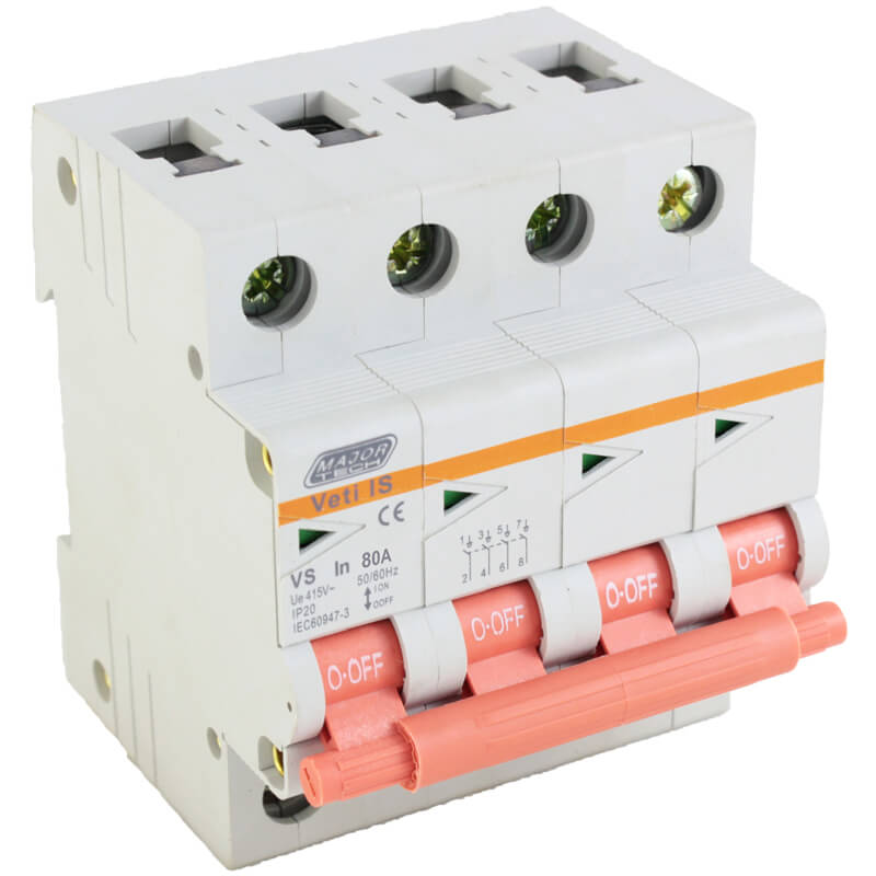 VS4P80-80A Four Pole Isolator Switch