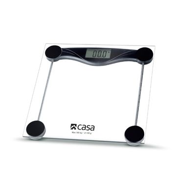 CASA DIGITAL CLEAR GLASS BATHROOM SCALE - CBSG02