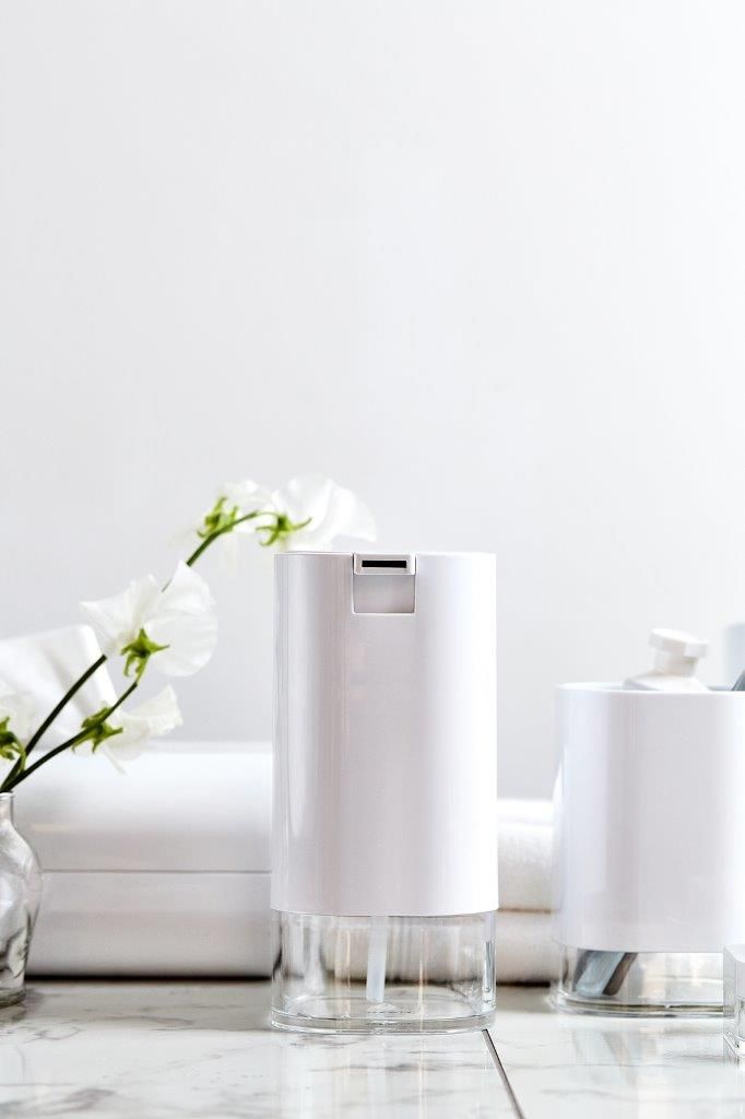 WENKO - TOOTHBRUSH TUMBLER - ORIA RANGE - ACRYLIC - WHITE & CLEAR