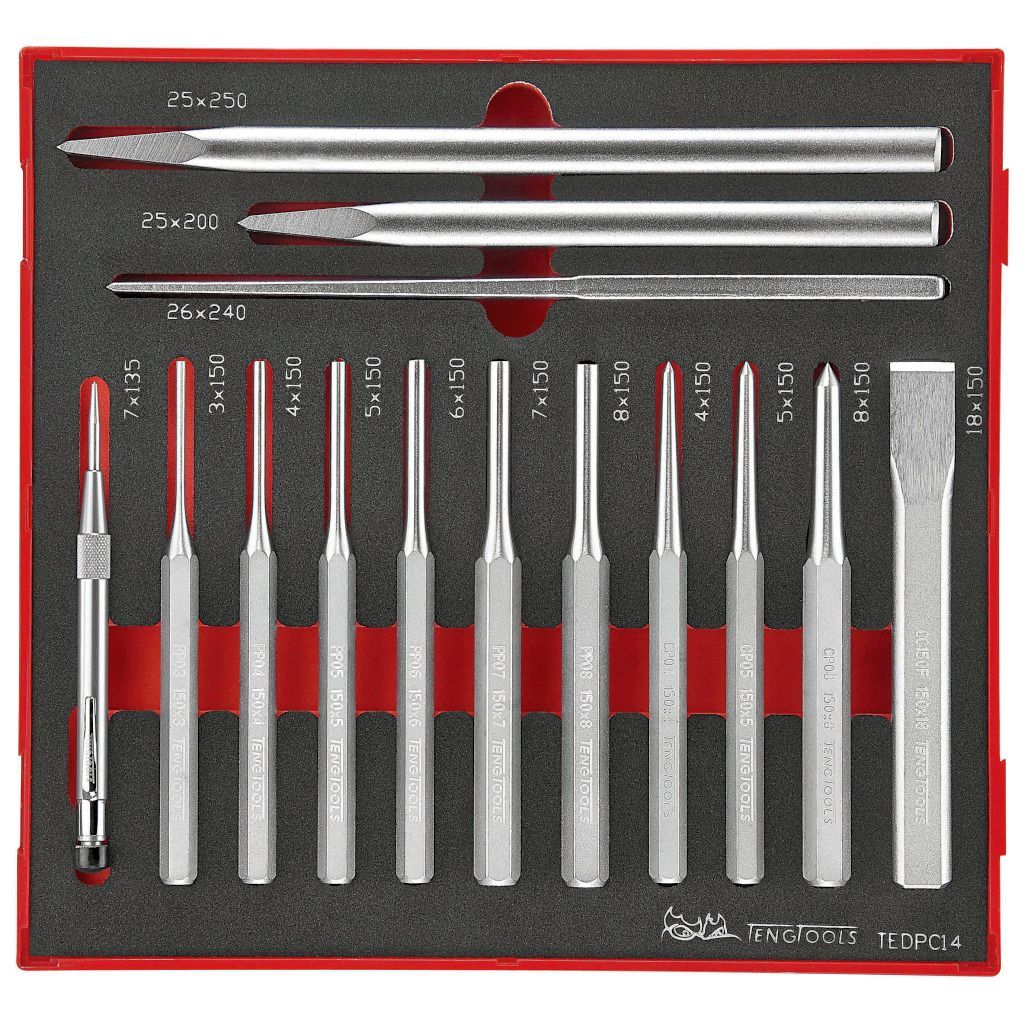 14PC Punch & Chisel Set