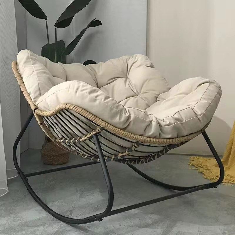 Largely Comfortable Papasan Rocking Chair