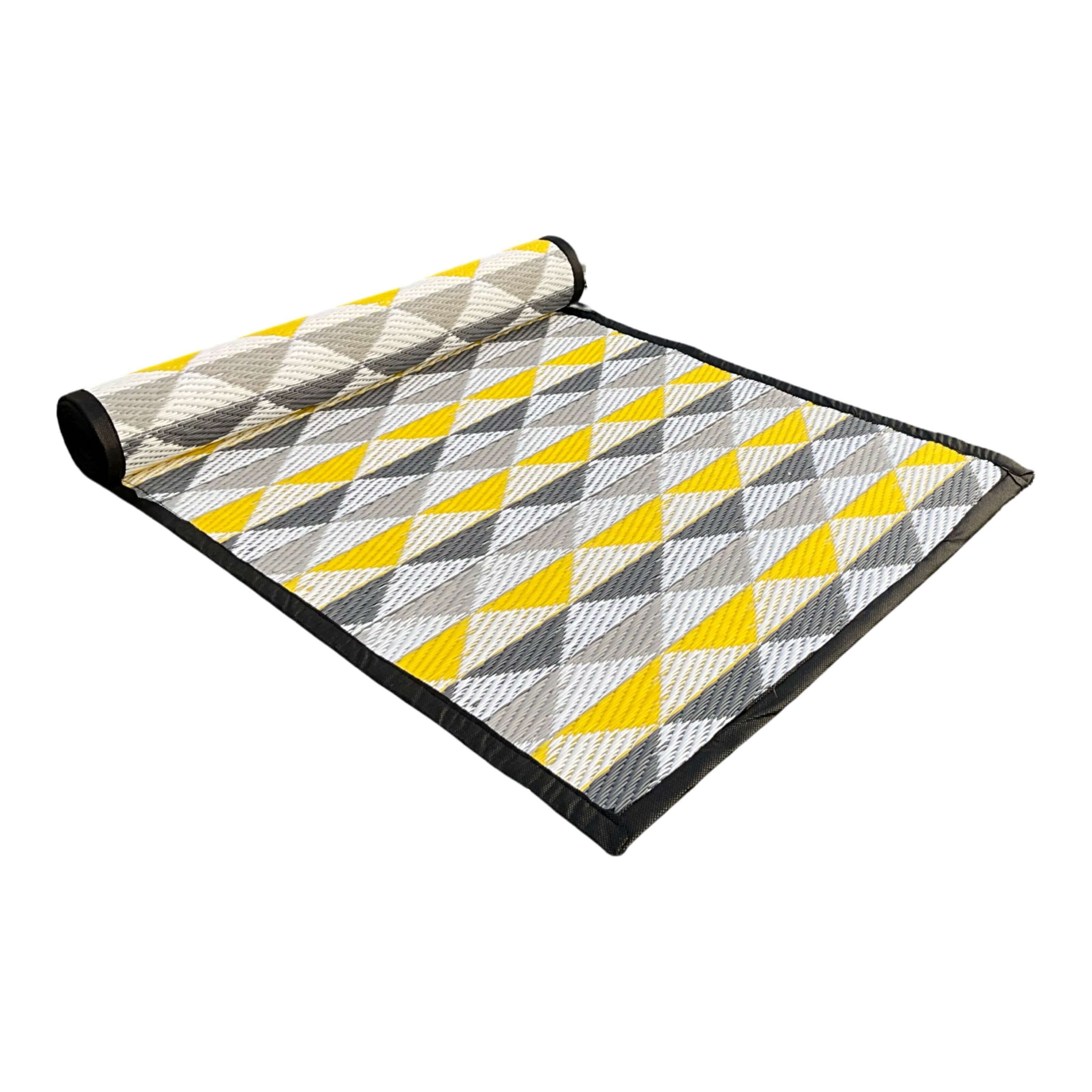 Rug It Up Indoor / Outdoor Runner Rug - Whispering Triangles YG - 200 x 60cm