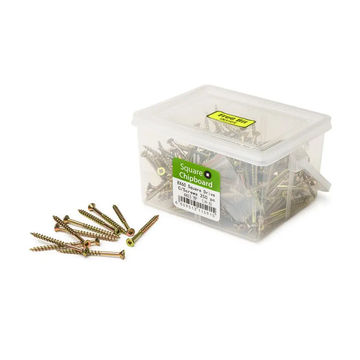 Chipboard Screws, Square, No.8, 4mm x 60mm, 250 Pieces