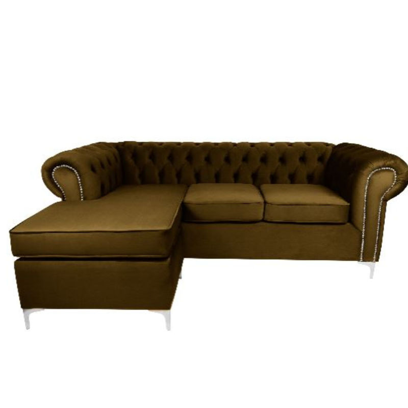 Odel Chesterfield Universal Couch-Brown