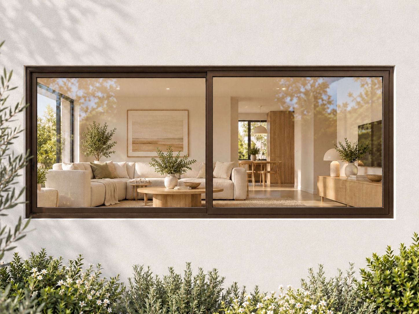 Kenzo Aluminium Sliding Window - Bronze, 2100 900 mm, Two Sliding Panels