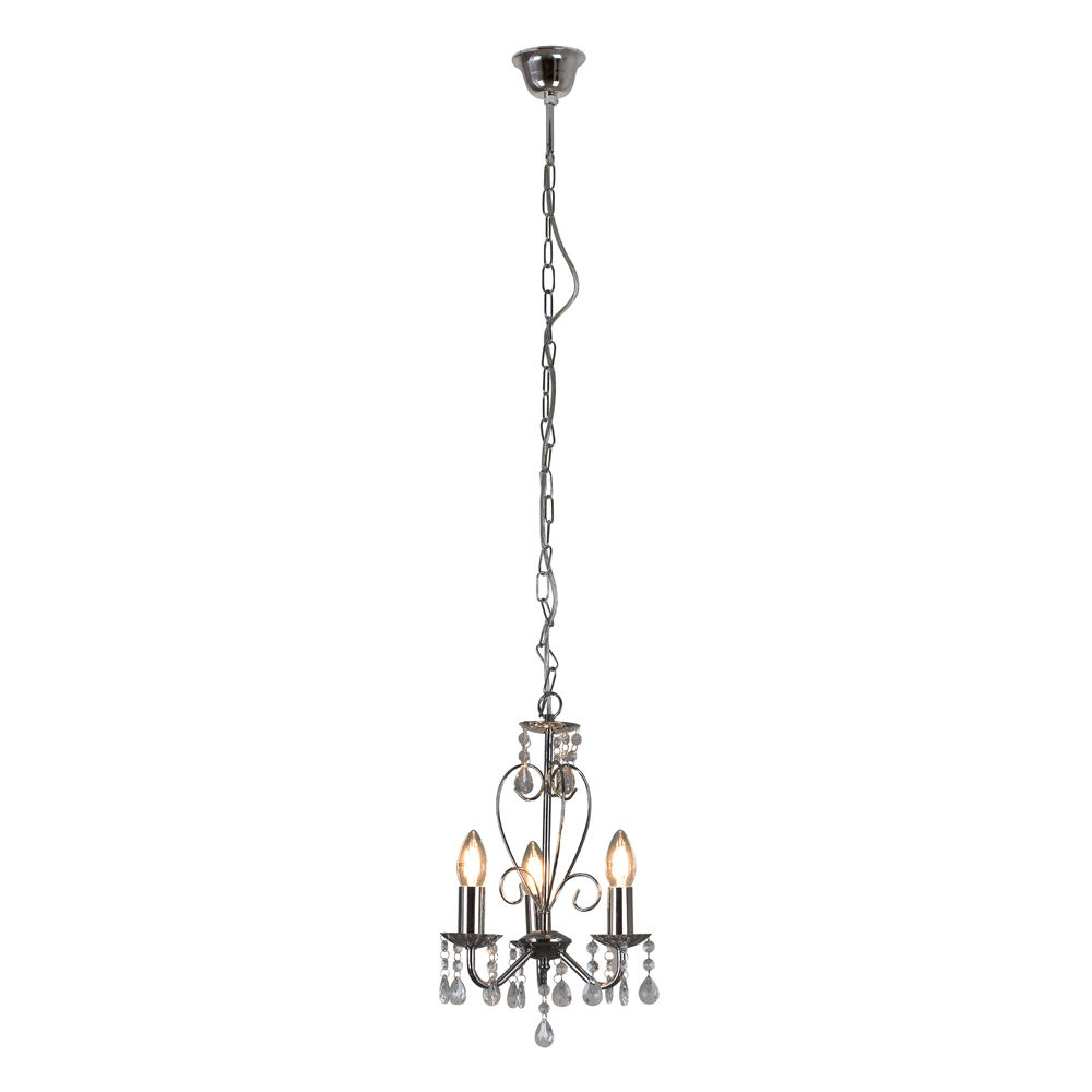 Cleo - 3 Lights - Chandelier - 255mm - Chrome