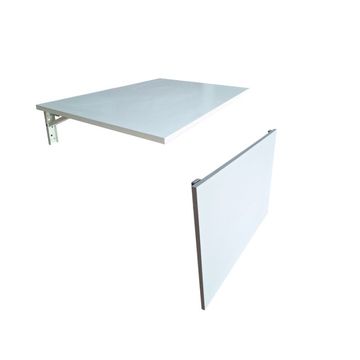 SpaceSave EEZY Fold Down Wall Mounted Study Desk Table 80X50cm - White