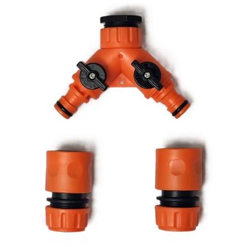 Shind 2 Way Hose Splitter with Tap Connector & 2 Hose Fittings