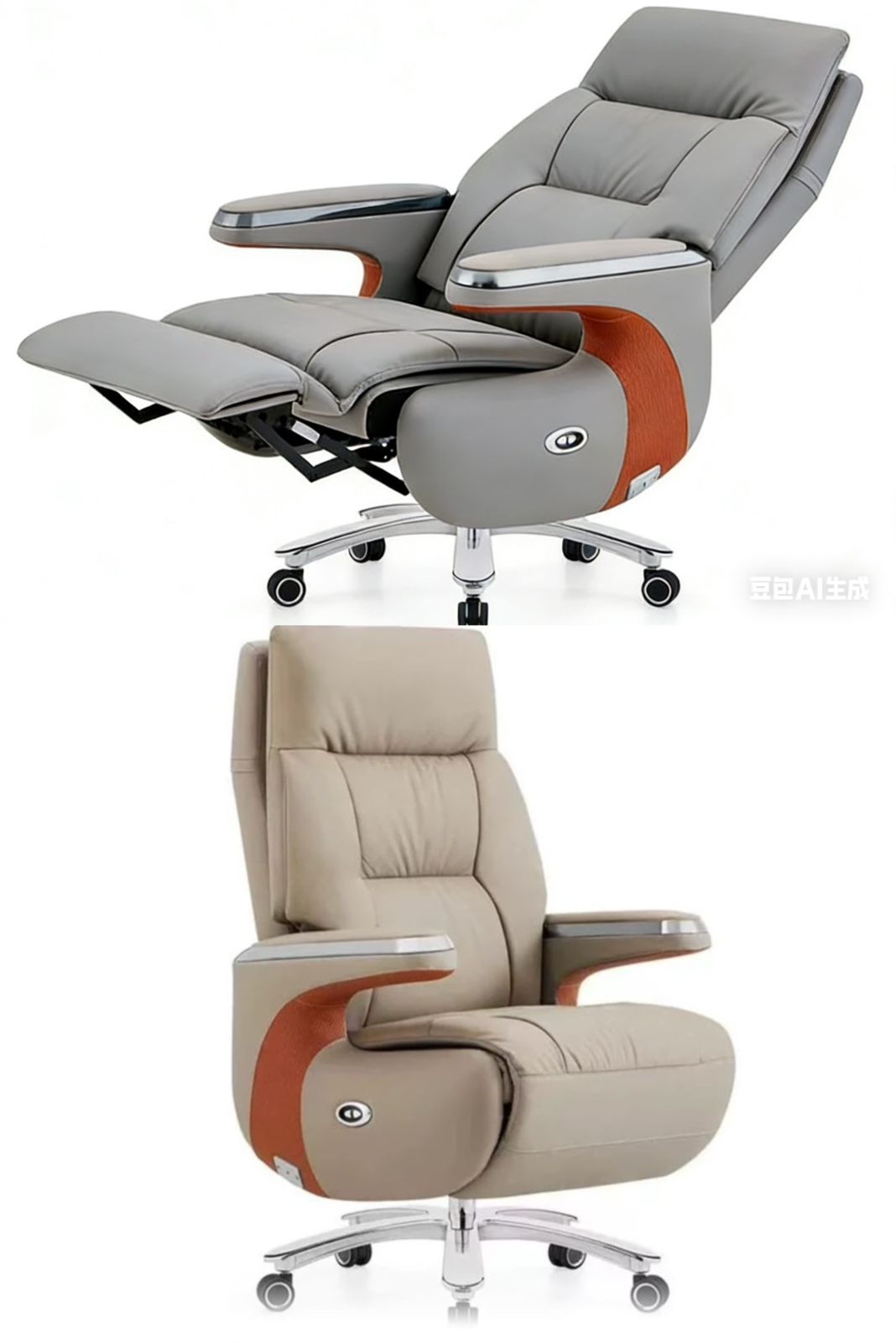 LBM FURN- Executive Office Recliner Chair- Grey