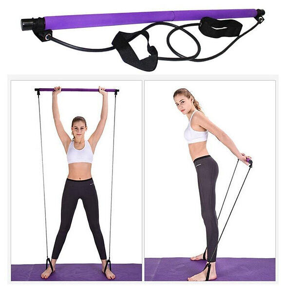 Portable Yoga Pilates Bar Kit, Pilates Equipment with Resistance