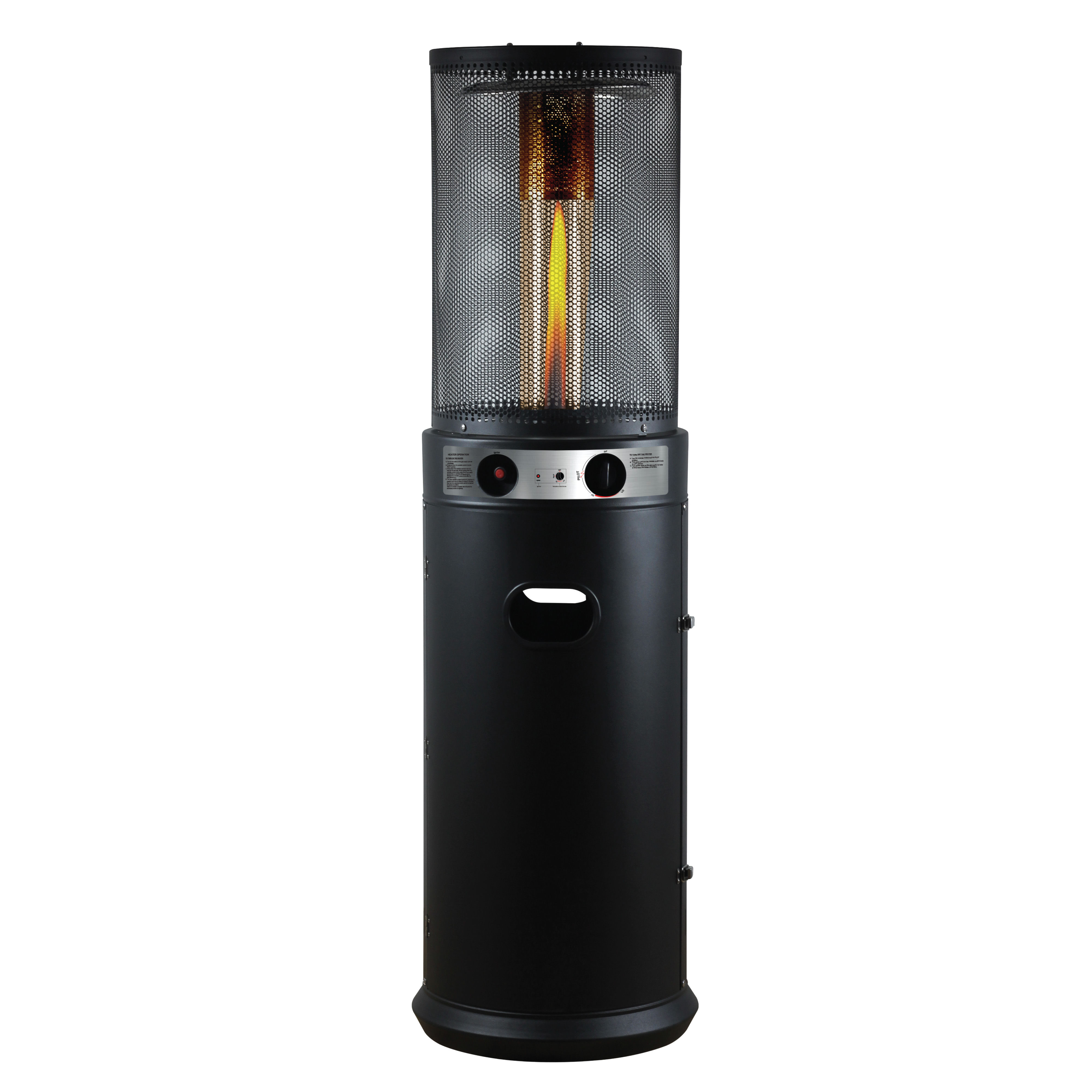 ALVA Circular Midi Stand Gas Patio Heater Fire Stick Design Outdoor Use Hose & Regulator Included