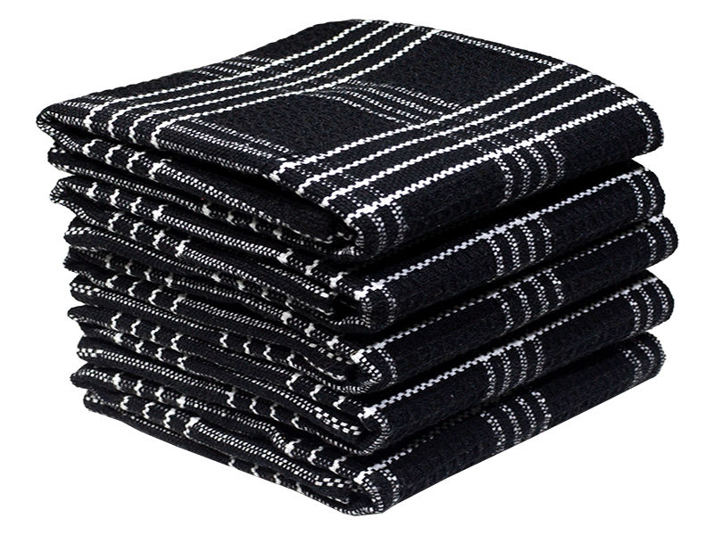Bunty's Kitchen Towel - Design 2220 - 048x070cms - (05 Pc Pack) - Jet Black