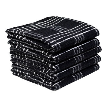 Bunty's Kitchen Towel - Design 2220 - 048x070cms - (05 Pc Pack) - Jet Black