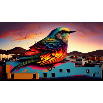 Canvas Wall Art- Bird Street Art B1029