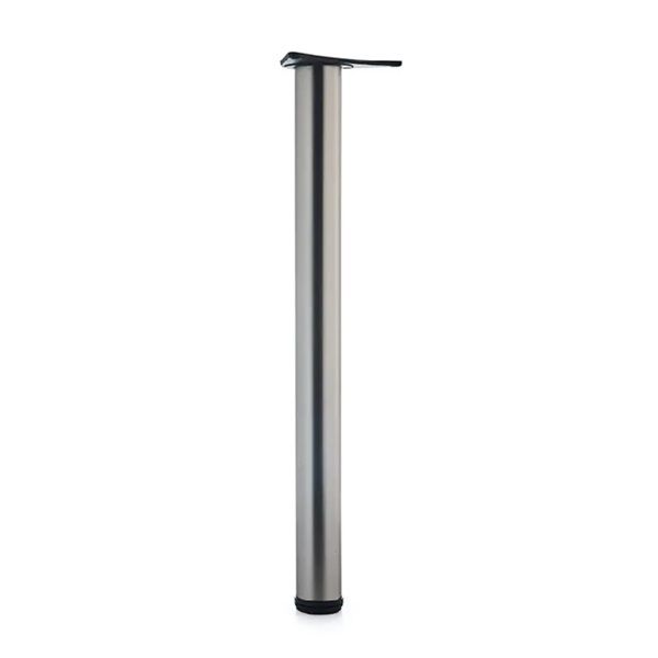 Office Leg, H710mm x 60mm, Pearl Nickel (4 Pack) BY WOODLY