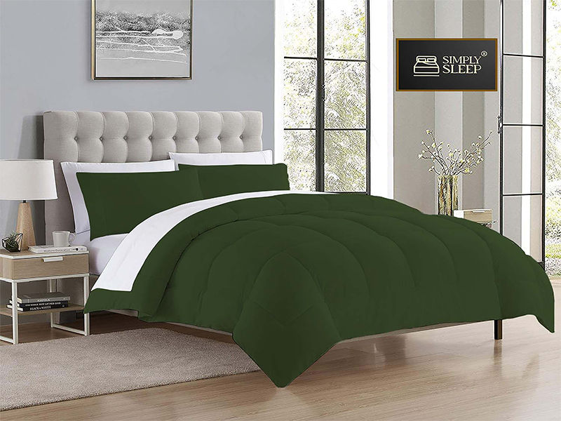 Everyday Collection Reversible Comforter Set - 90 GSM - King - Super king - Optical white - Epsom - (01 Set)