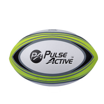 Rugby Ball - Sporting Accessories - Grey & Green - Single - 3 Pack