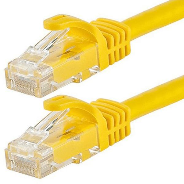 Acconet Cat6 Utp Flylead, 3 Meter, Straight, Stranded Cable, Moulded Boots And Plugs, Yellow