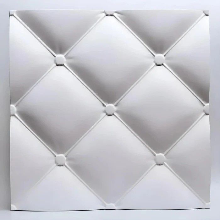Leather Style 3D Wall Panel 500x500x25mm Set of 4