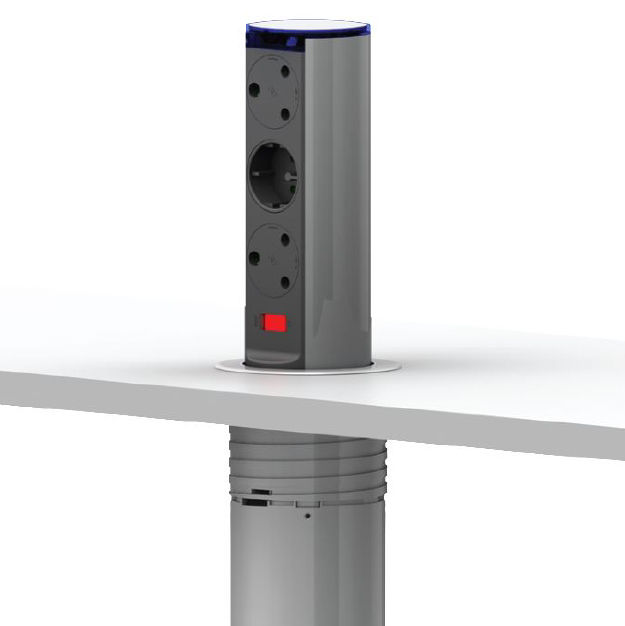 Powerlogic PowerDock MK2 Silver PoP Up Multiplug
