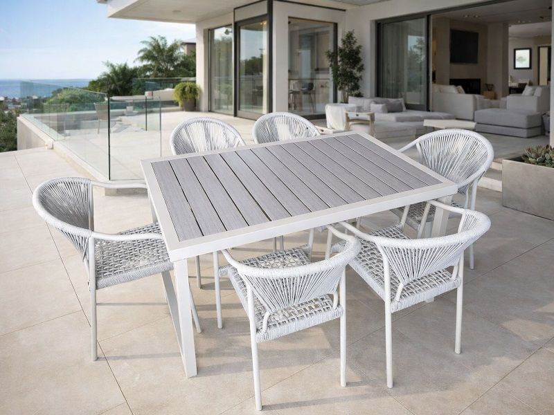 Prestige Home - Ariston 6 Seater Grey Patio Dining Set