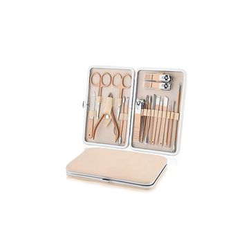 12 in 1 Nail Care Tools with Leather Travel Case for men & women