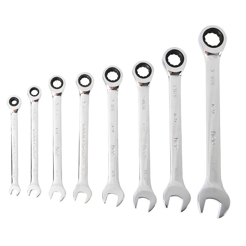 Deli 8PCS Ratcheting Combination Spanner Set