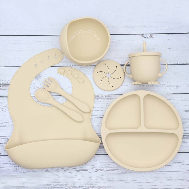 7 Piece Baby Feeding Set - Beige