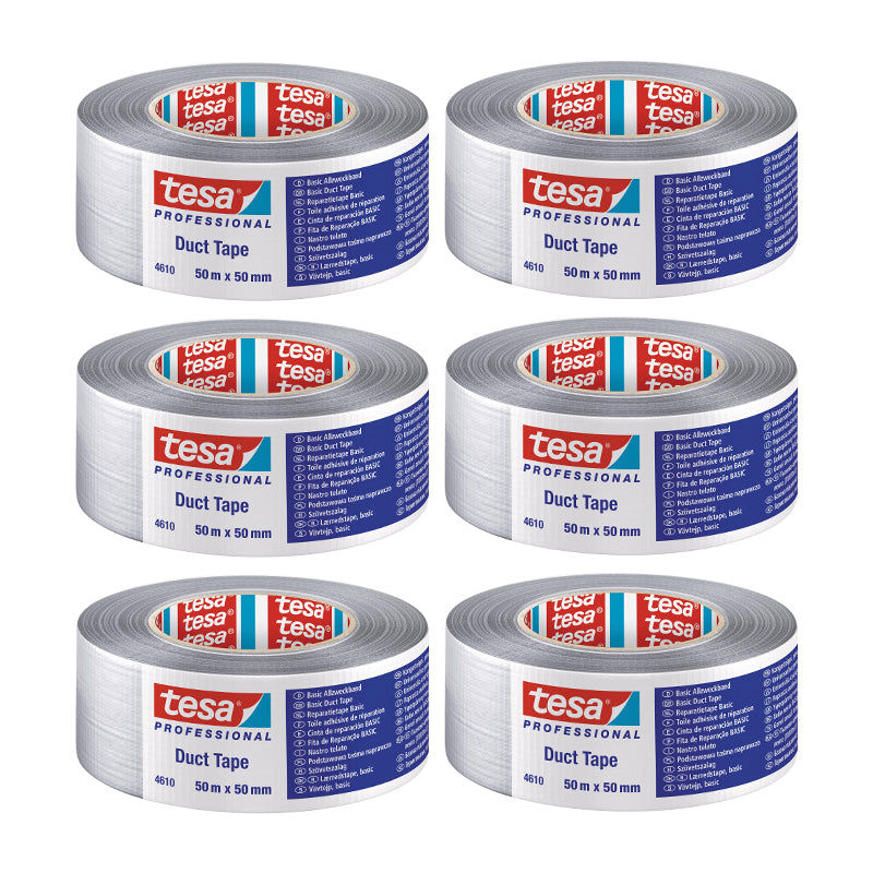 TESA Duct Tape 50m x 50mm Grey ( 6 Pack )