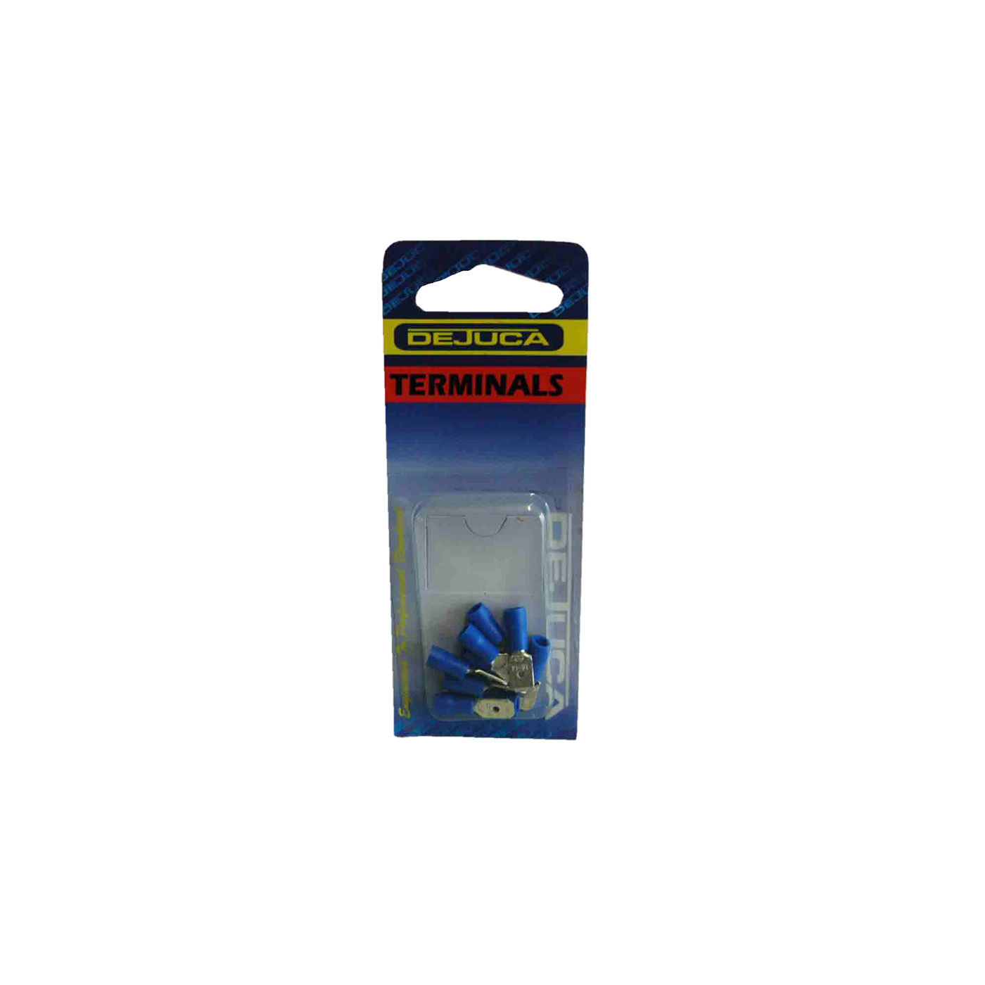 Dejuca - Terminal - Disconnect - Blue - Male - 6.4mm - 9/Card - 6 Pack