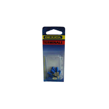 Dejuca - Terminal - Disconnect - Blue - Male - 6.4mm - 9/Card - 6 Pack