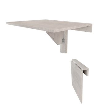 SpaceSave Folding Wall Mounted Drop-Leaf Table 57x37cm - Wood Marble