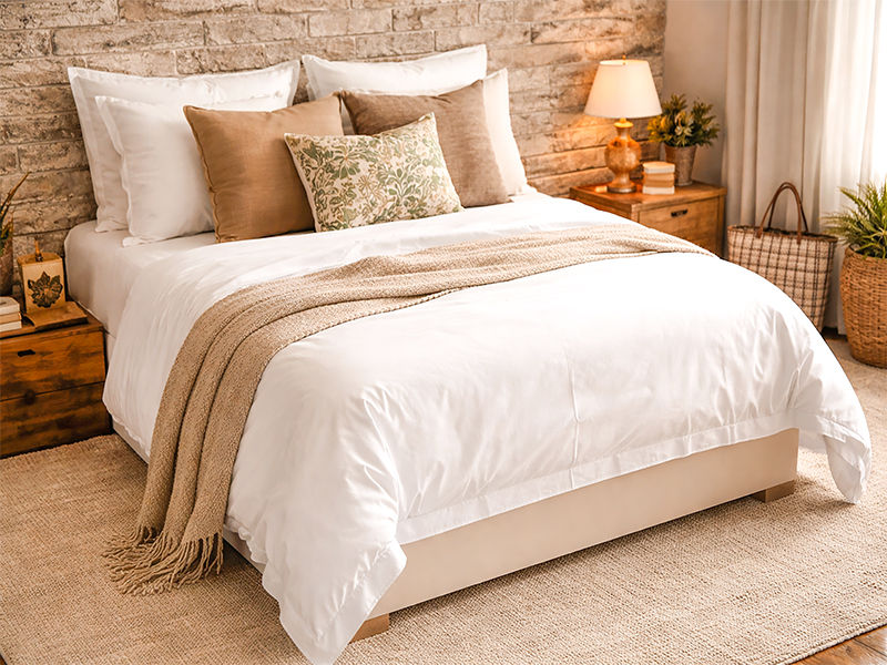 Egyptian Collection Soft Feel Oxford Duvet Cover SetOptical WhiteSuper King(06 Sets)