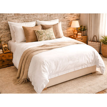 Egyptian Collection Soft Feel Oxford Duvet Cover SetOptical WhiteSuper King(06 Sets)