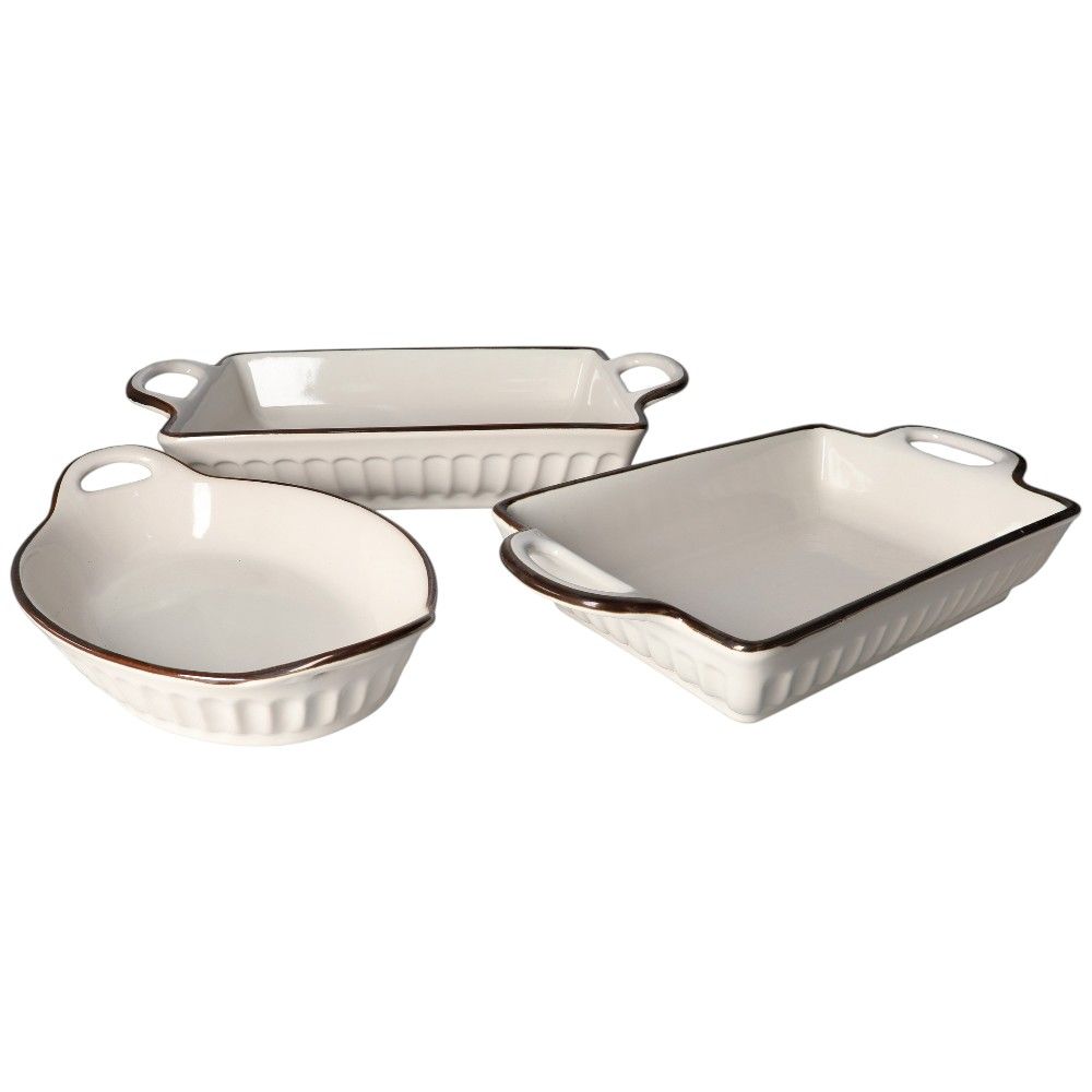 Bakeware Ceramic Casserole Set 3 Piece
