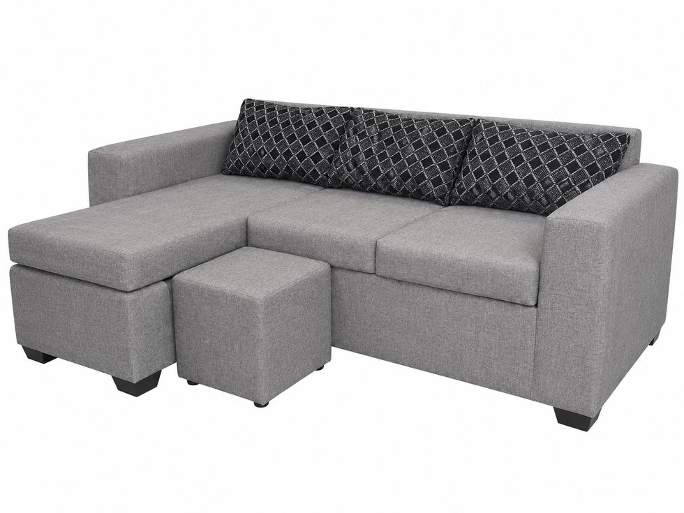 Comfy Home Furnitures Ola Corner Couch with Ottoman