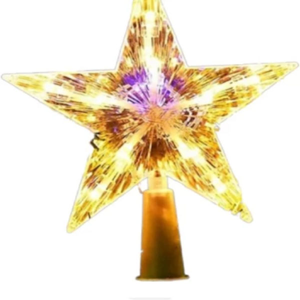 ZYF 106 Christmas Tree Top LED Star Warm White 15cm LED Christmas light