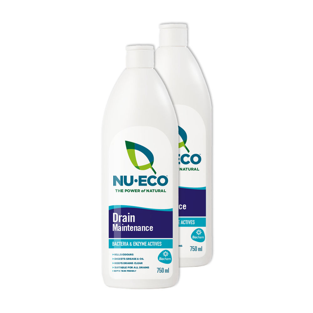 Nu-Eco Bio-degradable Drain Maintenance with Bacteria and Enzyme Actives (2 x 750ml)