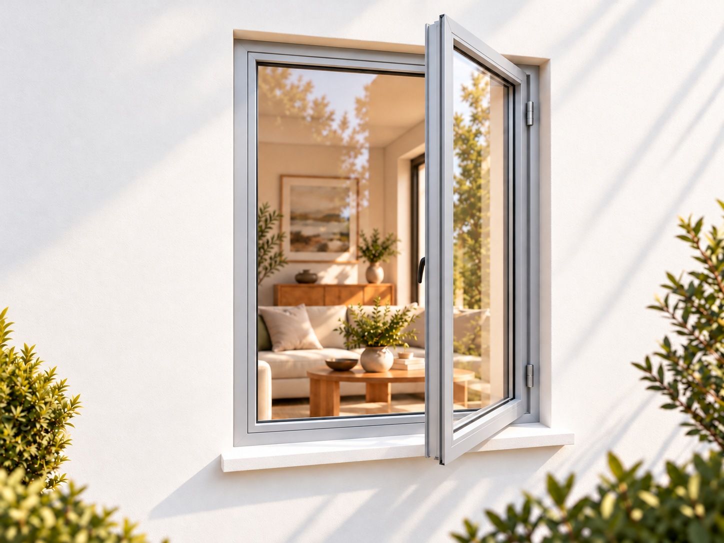 Kenzo Premium Side-Hung Aluminium Window - Silver, 600 900 mm, Right Side Opener