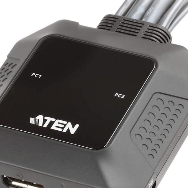 Aten 2-Port Usb Displayport Cable Kvm Switch
