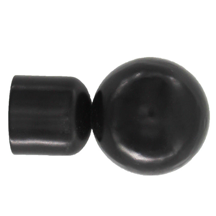 Matoc Designs Finial for 32mm Curtain Pole - Heavy Metal Ball - Black (Pack of 2)