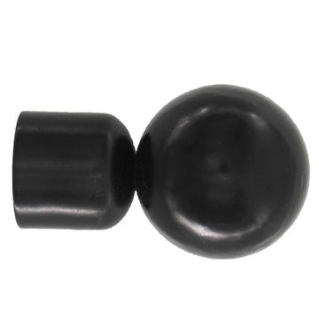 Matoc Designs Finial for 32mm Curtain Pole - Heavy Metal Ball - Black (Pack of 2)