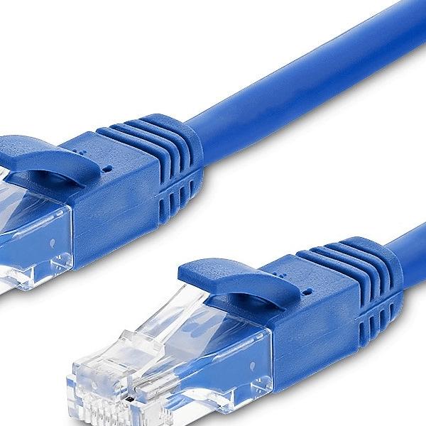 Acconet Cat6 Utp Flylead, 3 Meter, Straight, Stranded Cable, Moulded Boots And Plugs, Blue