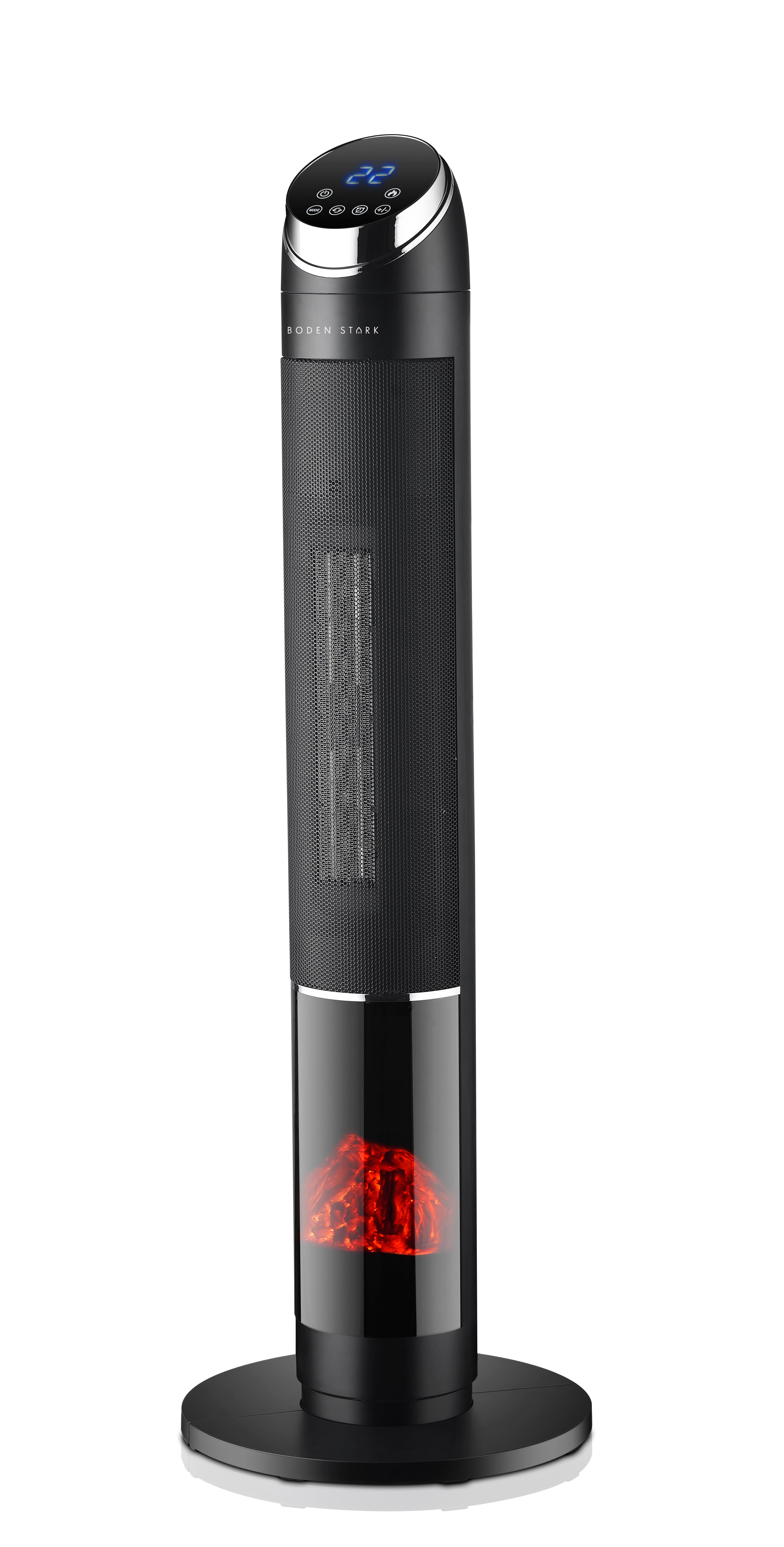 Boden Stark Digital Fireplace Tower Heater