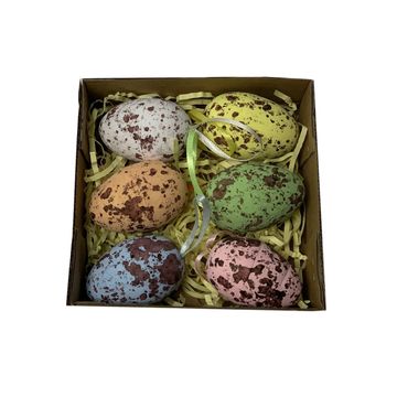Easter Eggs In Brown Box