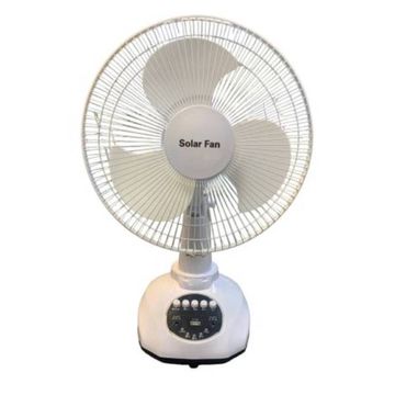 Portable Solar Fan - White