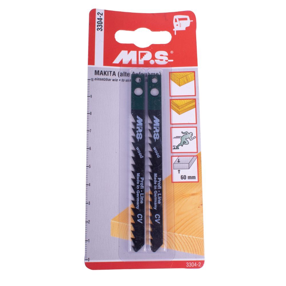 MPS - Jigsaw Blade Wood Makita Shank 100mm 6Tpi - 2 Pack