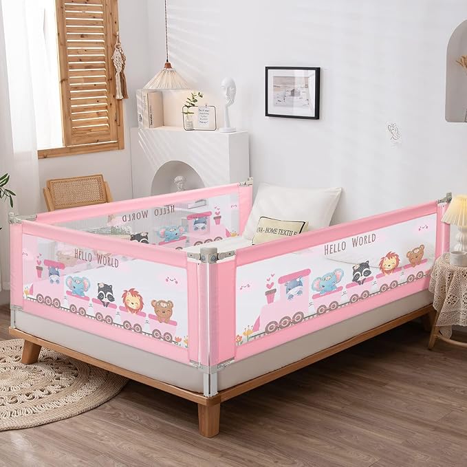 150CM Baby Bed Safety Rail - Pink