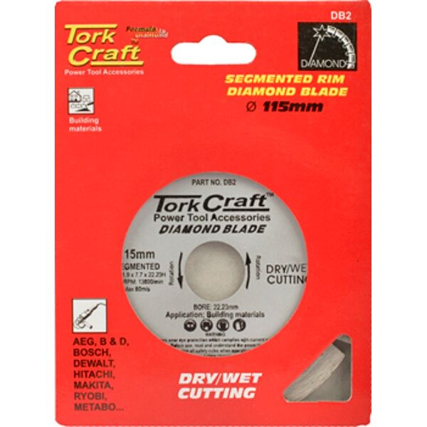 Diamond Blade Segmented 115mm - 8 Pack
